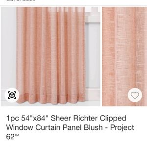 54x84 blush curtain panel set